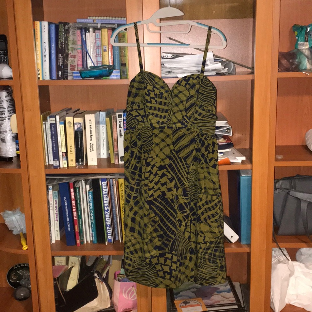 Anthropologie maple silken stitches silk dress 10